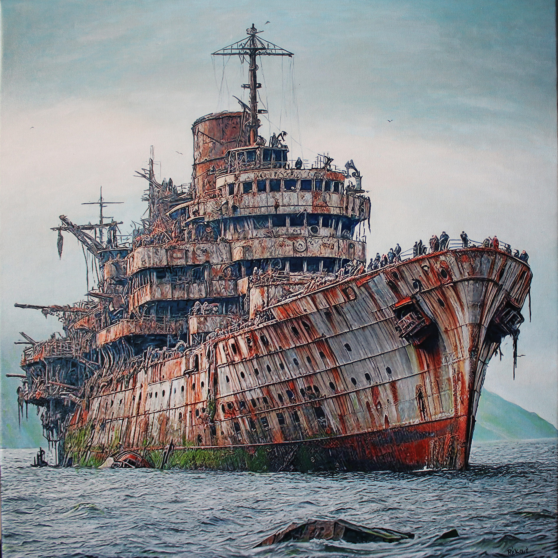 Kisértet hajó (80 cm x 80 cm